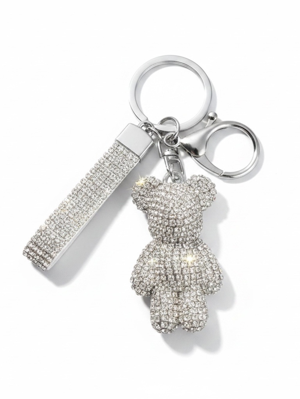Teddy Bear 🧸 Rhinestone Keychain | Sparkle Glitz Glam Bling